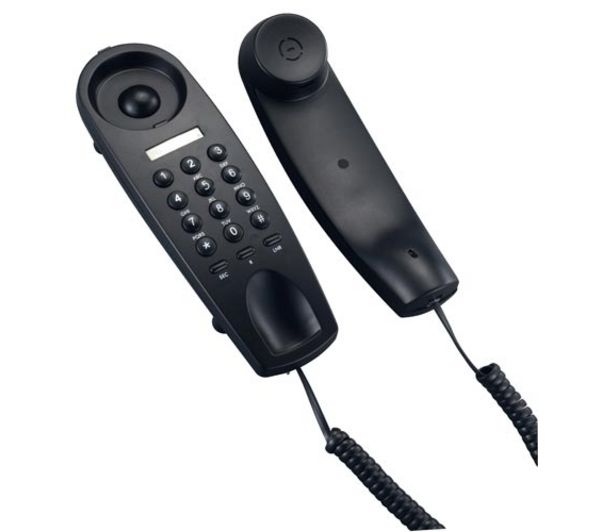 ESSENTIALS Gondola Corded Phone, Black