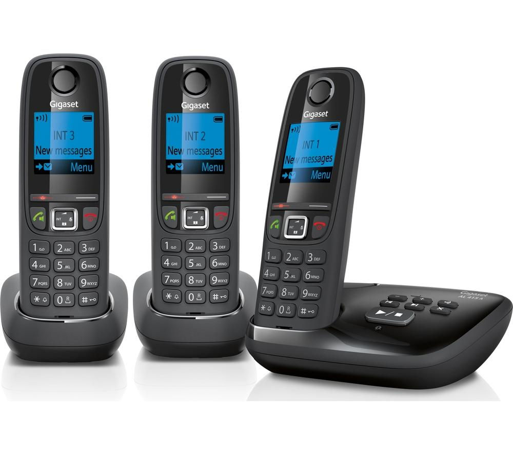 GIGASET AL415A Cordless Phone with Answering Machine - Triple Handsets
