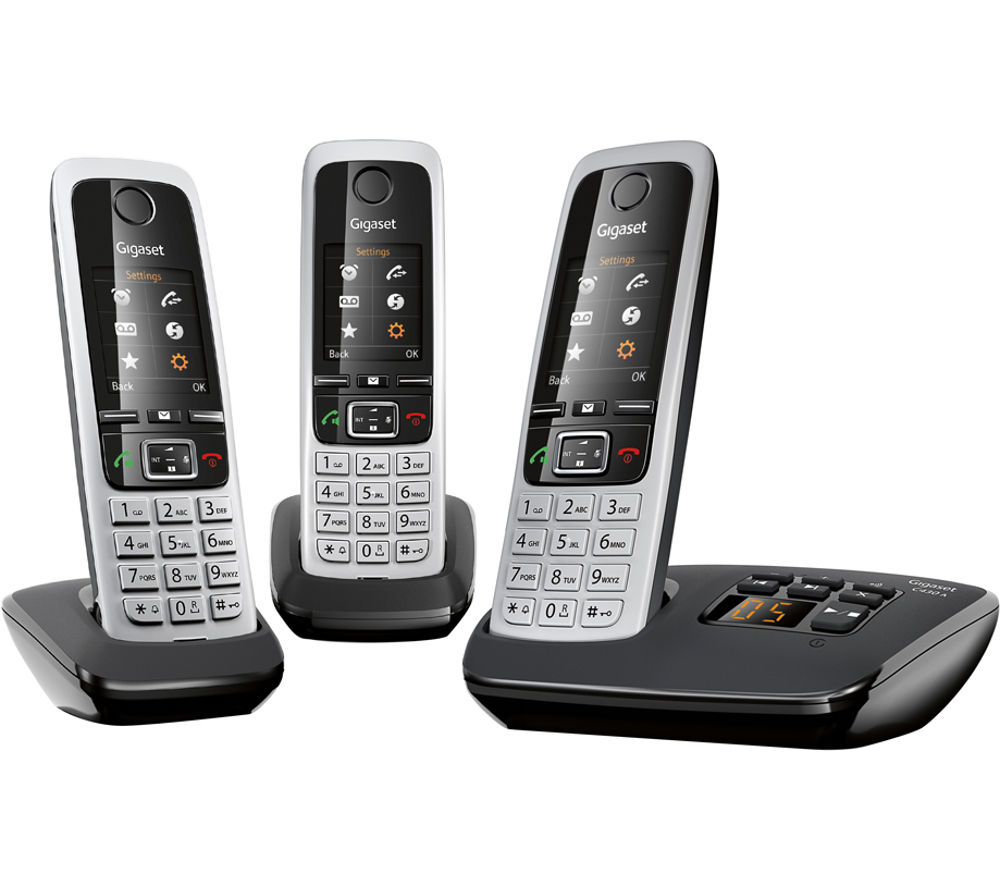 GIGASET C430A Trio Cordless Phone with Answering Machine - Triple Handsets