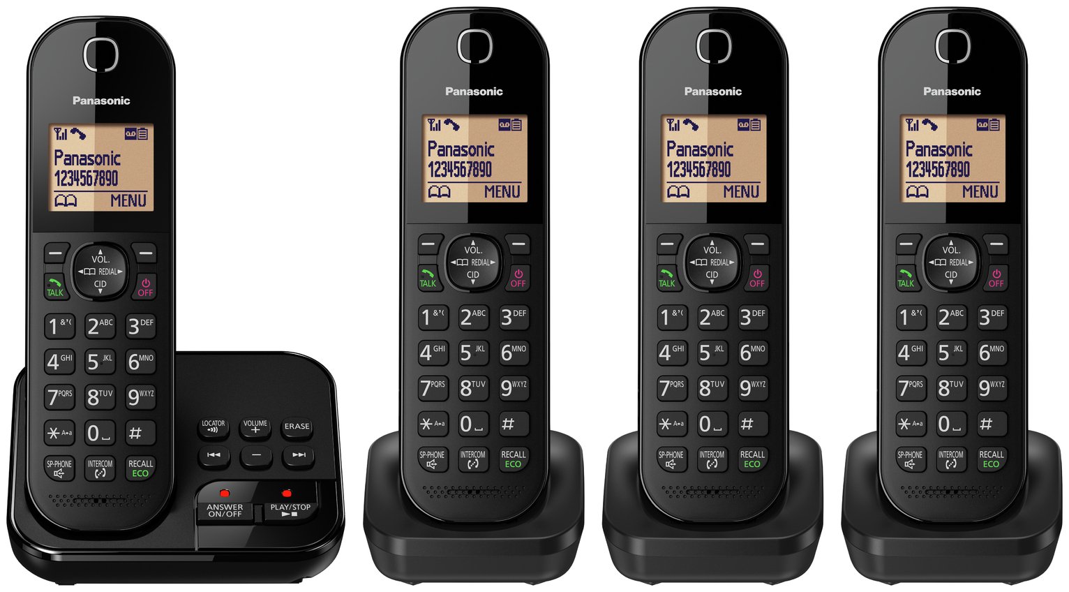 Panasonic KX-TGC424 Cordless Telephone Answer Machine Quad