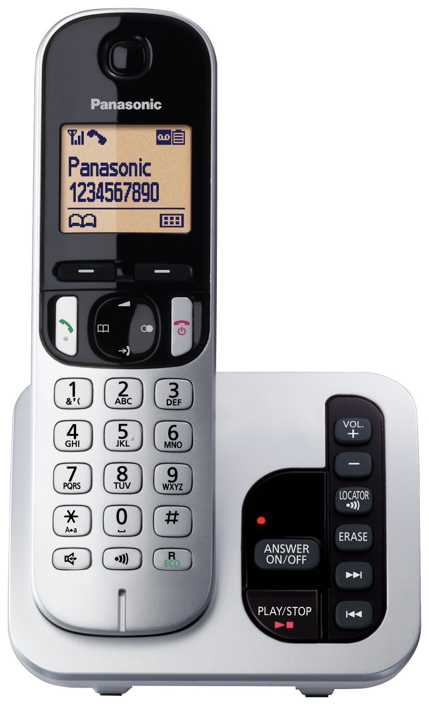 Panasonic KX-TGC220 Cordless Phone w/ Answer Machine-Single