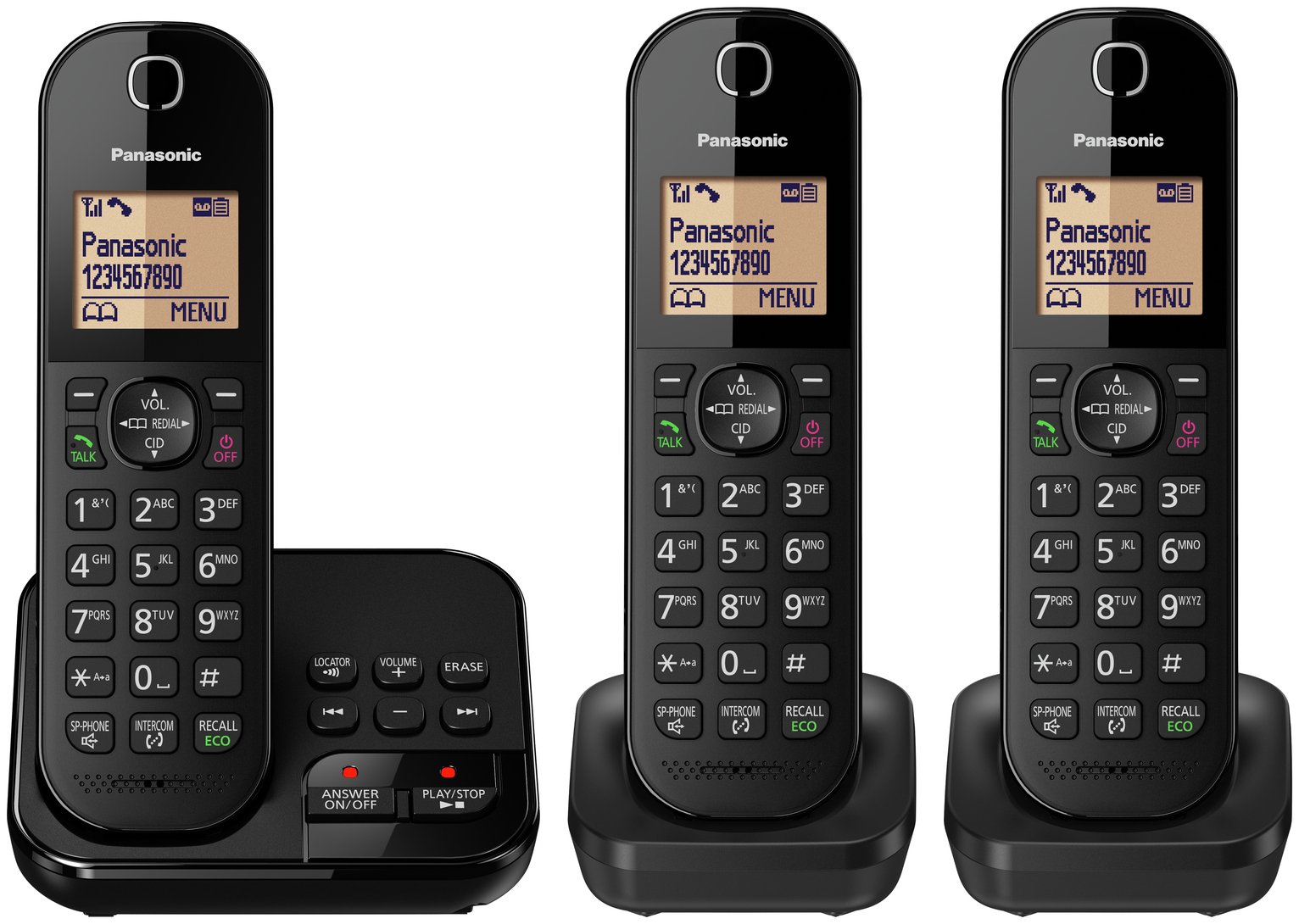Panasonic KXTGC423 Cordless Phone with Answer Machine Triple