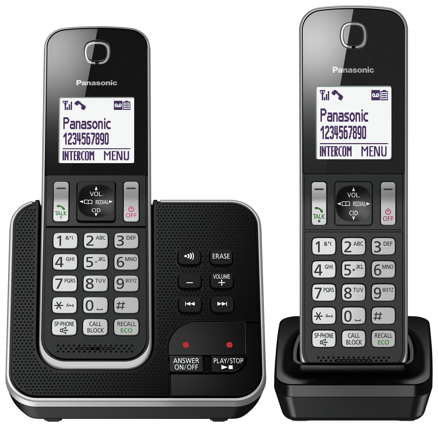 Panasonic KX-TGD622 Cordless Phone with Answer Machine-Twin