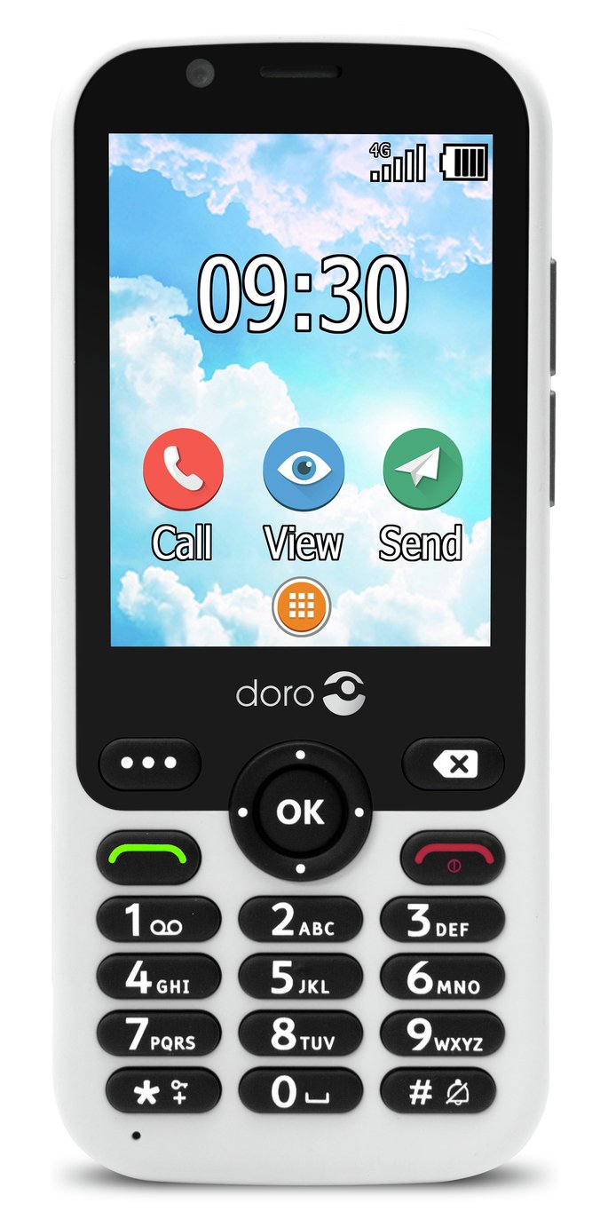 SIM Free Doro 7010 Mobile Phone - White