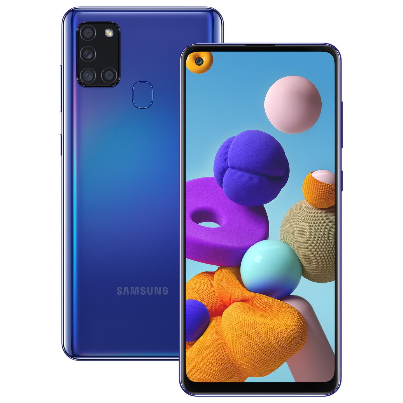 SIM Free Samsung A21s Mobile Phone - Blue
