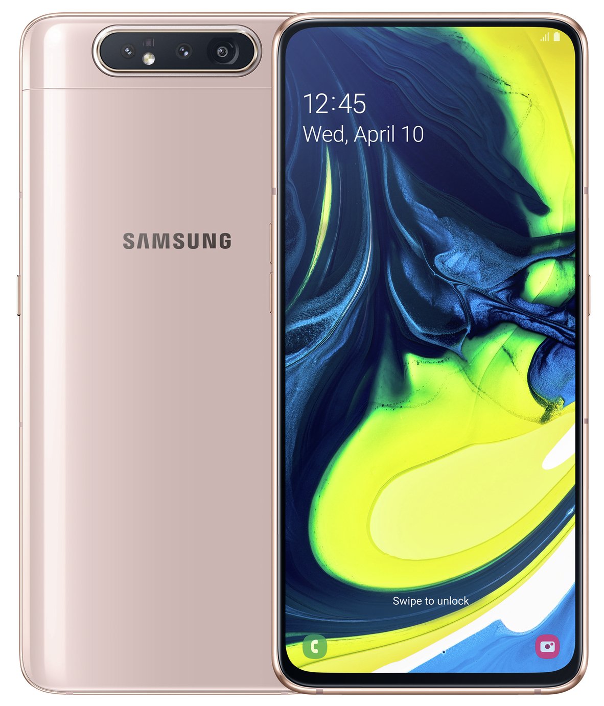 SIM Free Samsung A80 128GB Mobile Phone - Gold