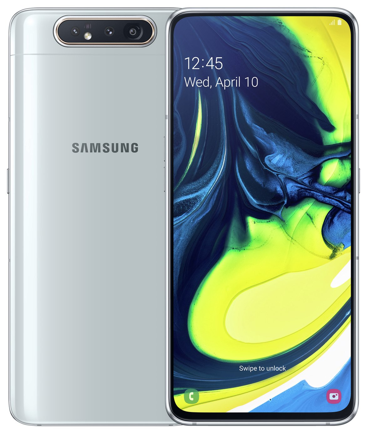 SIM Free Samsung A80 128GB Mobile Phone - Silver