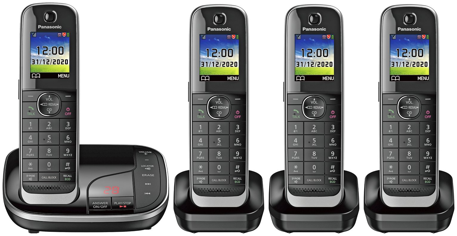 Panasonic KX-TGJ424 Cordless Phone with Answer Machine-Quad