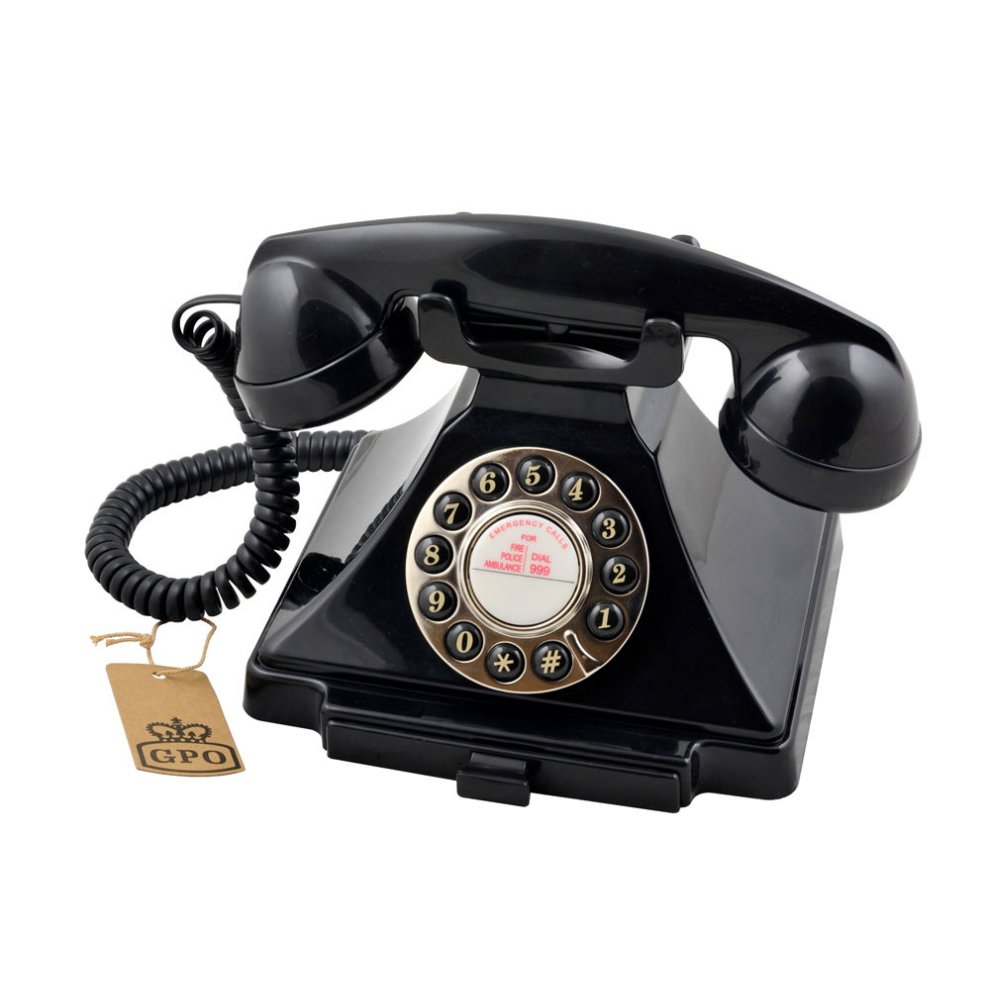 GPO Carrington Classic Corded Phone, Black