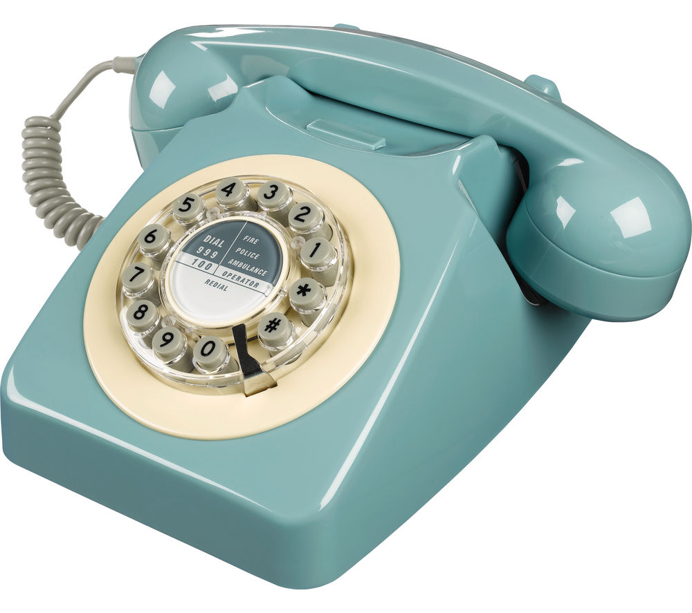 WILD & WOLF 746 Corded Phone - French Blue, Blue