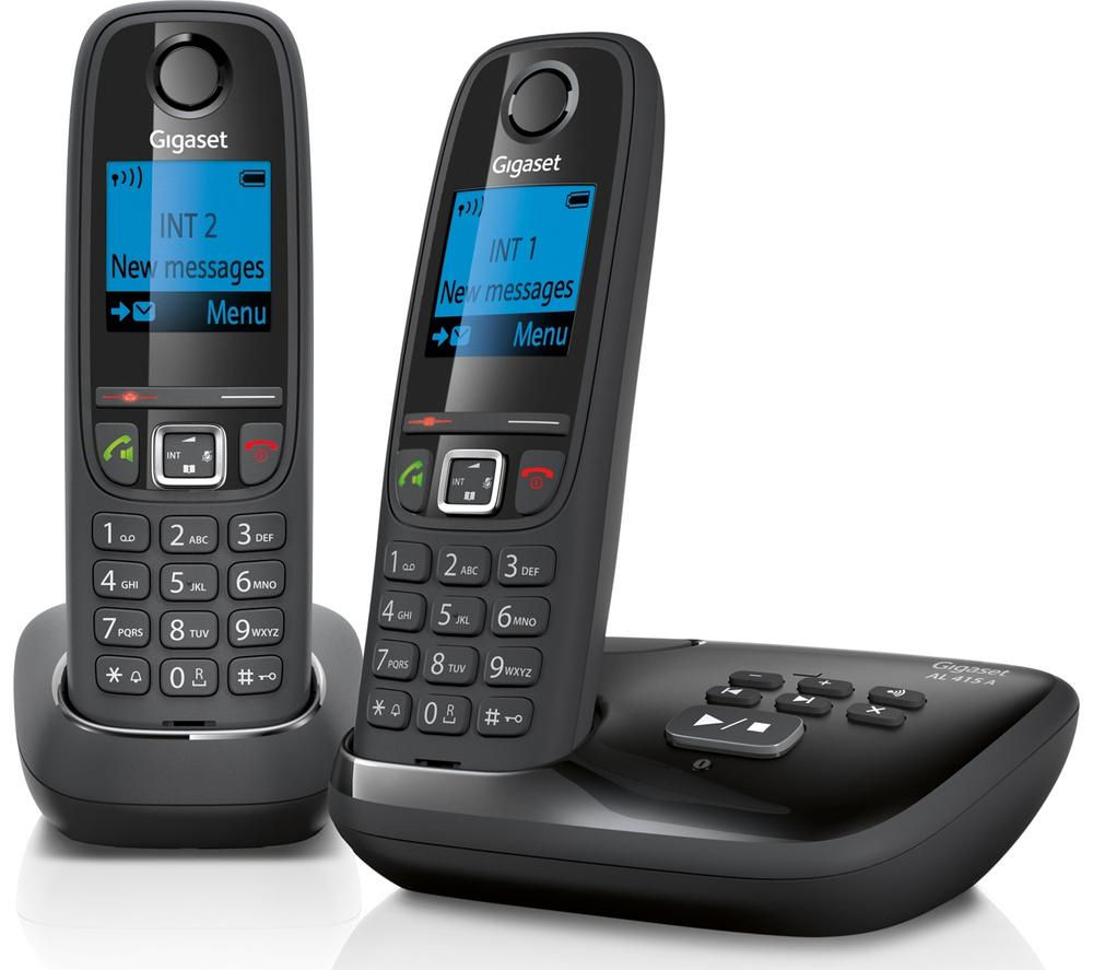 GIGASET Duo AL415A Cordless Phone with Answering Machine - Twin Handsets