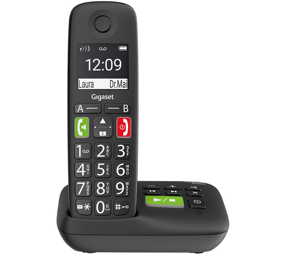 GIGASET E290A Cordless Phone, Black