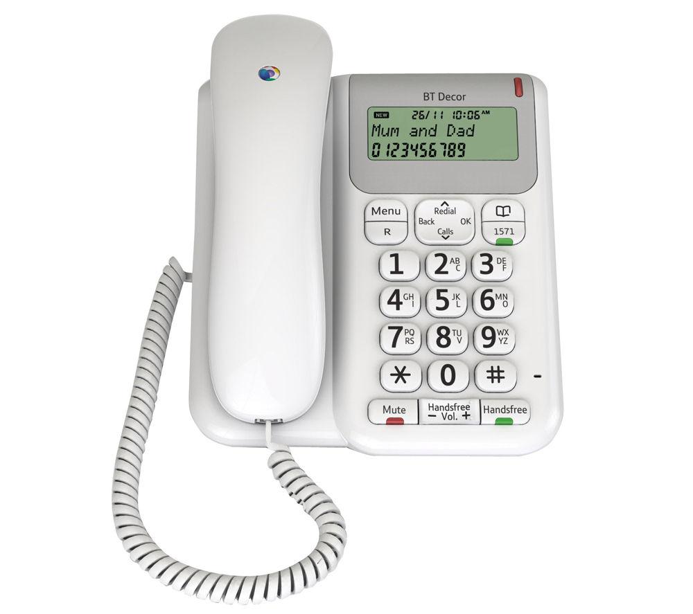 BT Décor 2200 Corded Phone, White