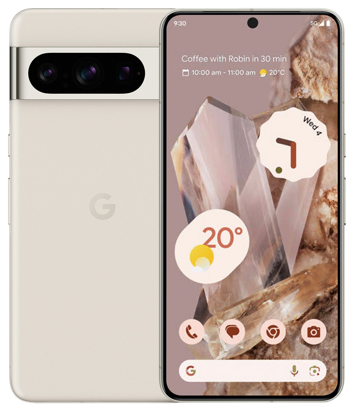 SIM Free Google Pixel 8 Pro 5G 128GB AI Phone - Porcelain