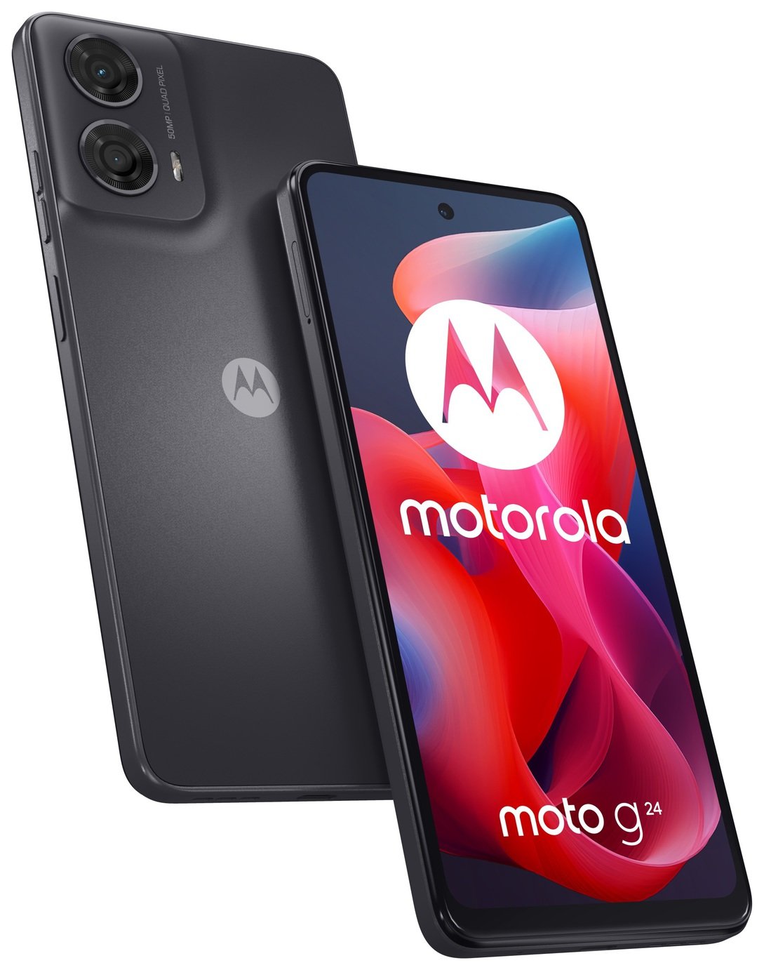 SIM Free Motorola G24 128GB Mobile Phone - Charcoal