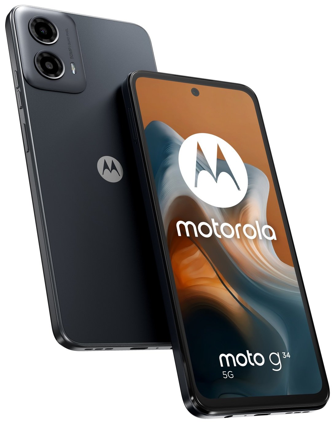 SIM Free Motorola G34 5G 128GB Mobile Phone - Black