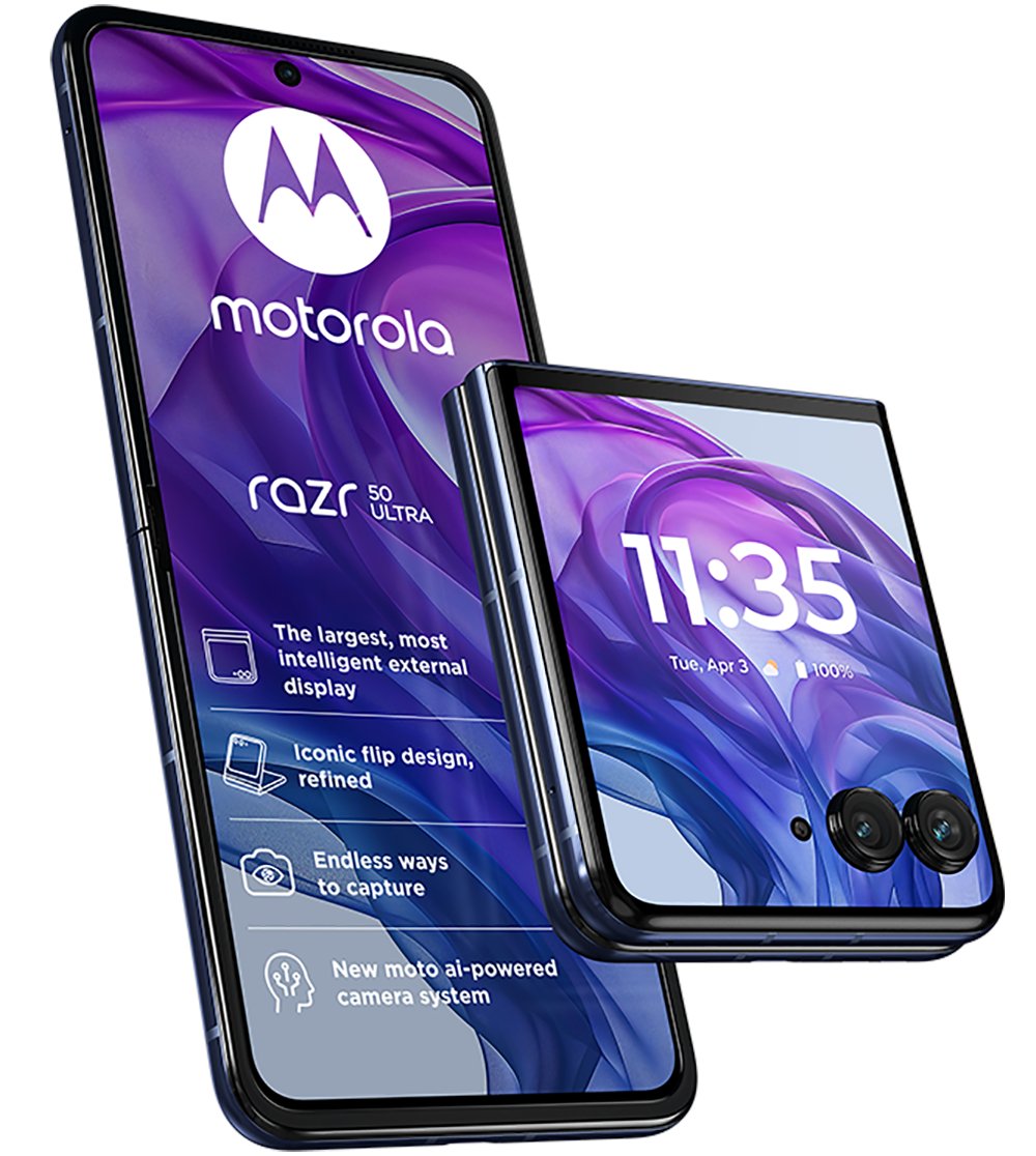 SIM Free Motorola Razr 50 Ultra 5G 512GB AI Phone - Blue