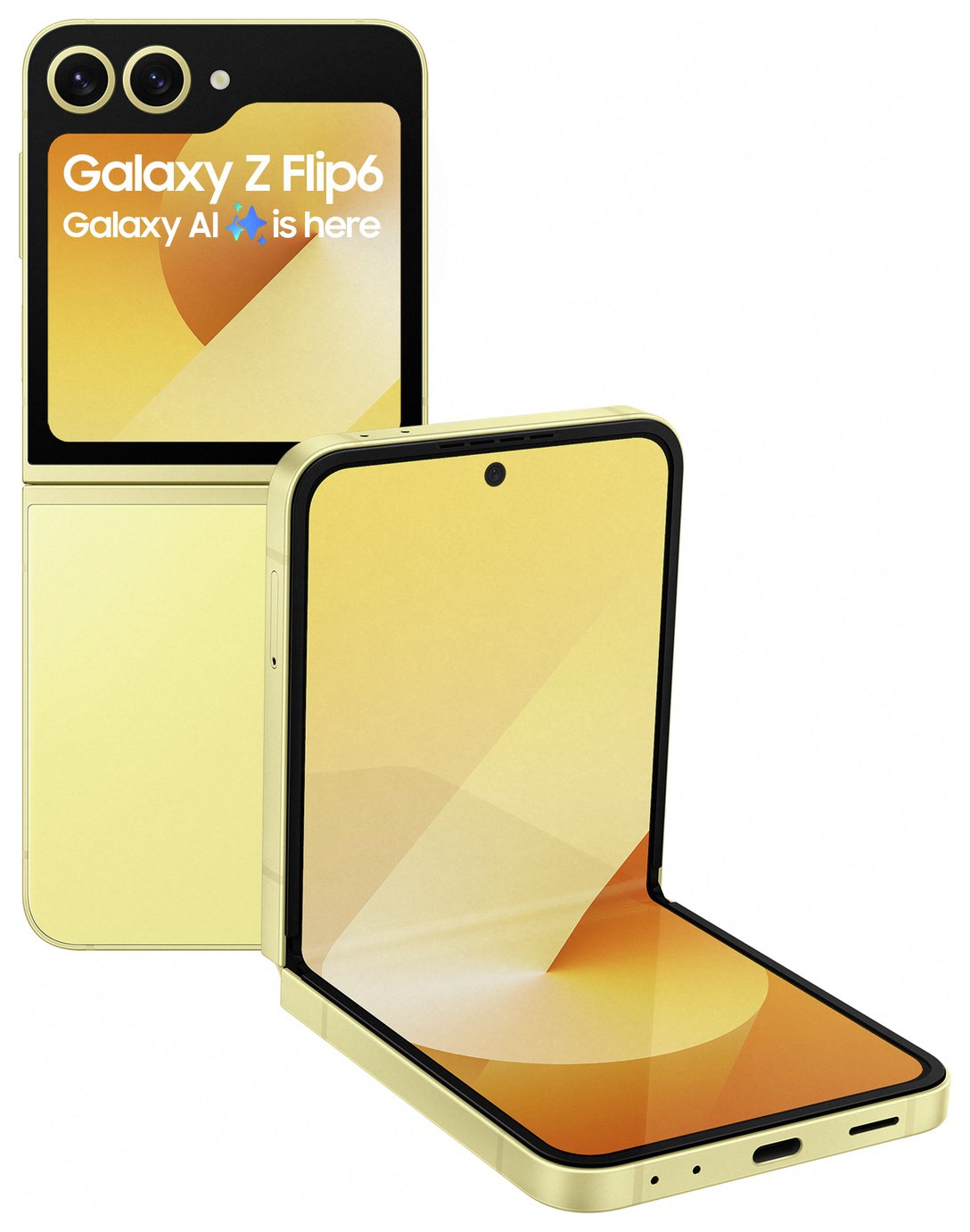 SIM Free Samsung Galaxy Z Flip6 5G 512GB AI Phone - Yellow